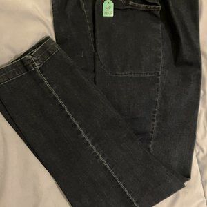 321 Dark blue Denim Stretch elastic waist jeans
